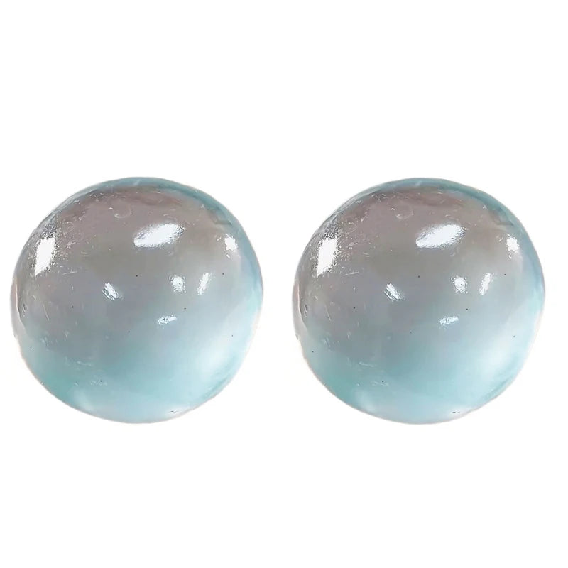 Blue Maltose Squishy Toy Cute Mochi Anti Stress Fidget Toy Soft Simulated Bule Transparent Ball Quick-rebound Decompression Toy