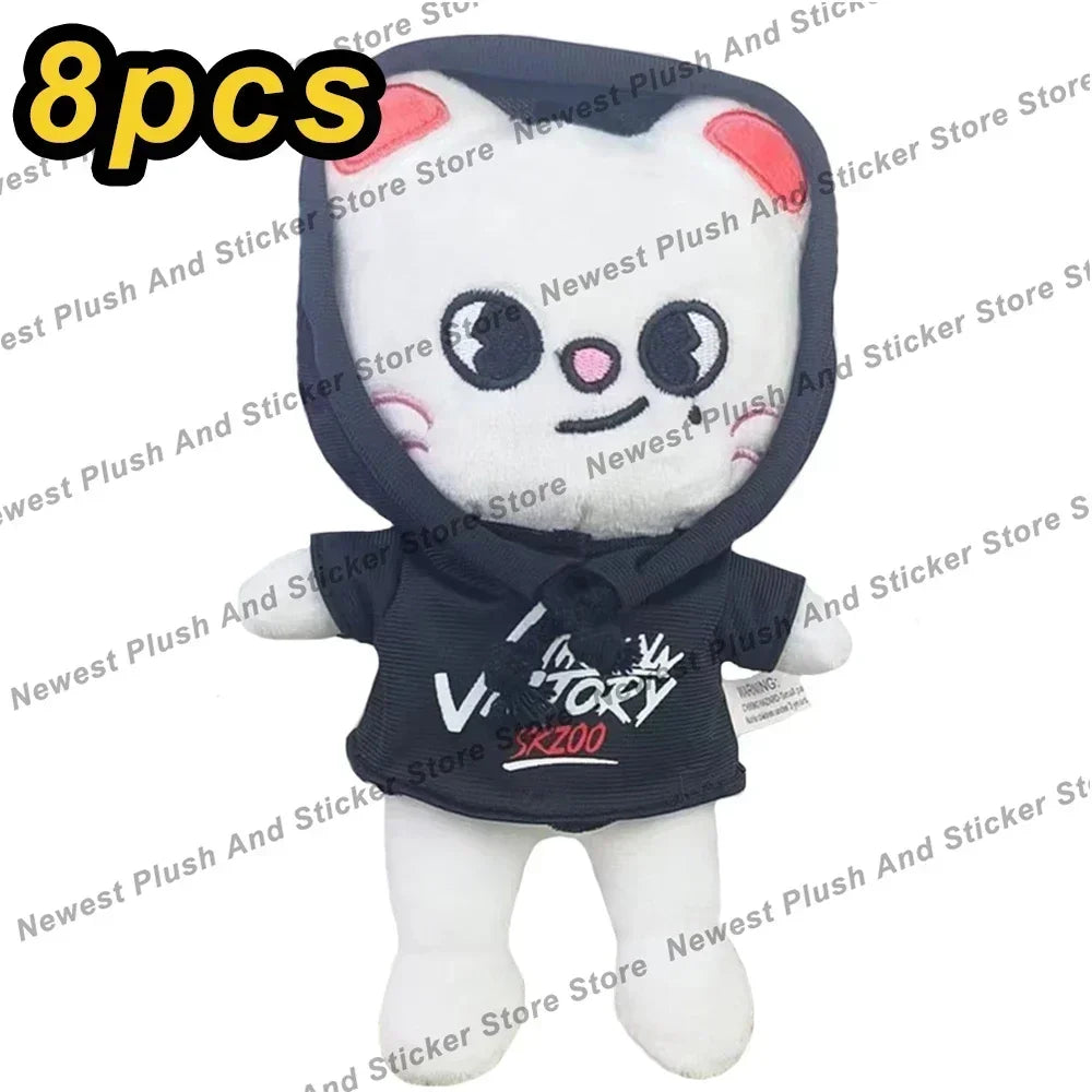 20cm 8pcs/Set Plush Toy Kawaii Skzoo Stray kids Plush Cartoon Stuffed Animal Doll Kawaii Companion Toys Room Decor Gift