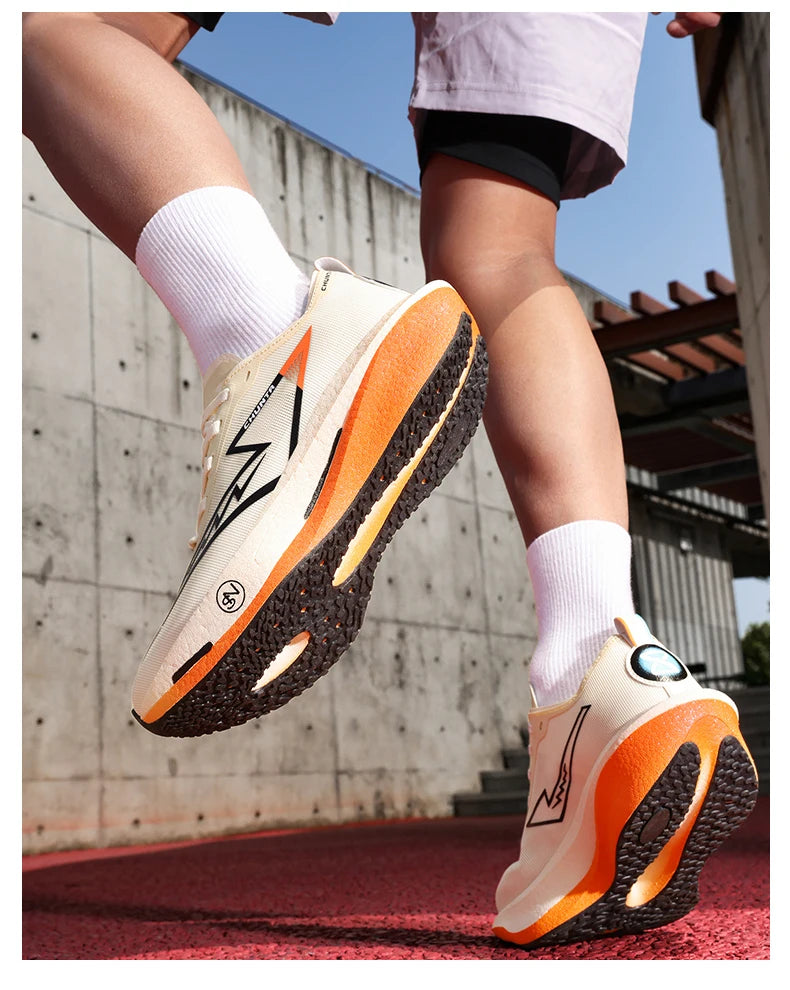 Men's Carbon Plate Breathable Mesh Running Shoes, Women's Marathon Shock-Absorbing and Anti Slip Chunta Sports Shoes