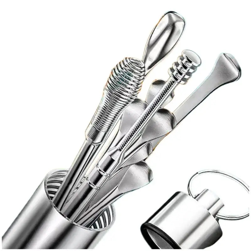 * New Sale 10Pcs/set Ear Wax Pickers Stainless Steel Earpick Wax Remover Care Ear Clean Tool Easy Carry