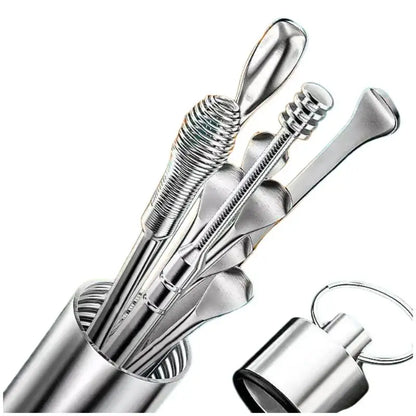 * New Sale 10Pcs/set Ear Wax Pickers Stainless Steel Earpick Wax Remover Care Ear Clean Tool Easy Carry