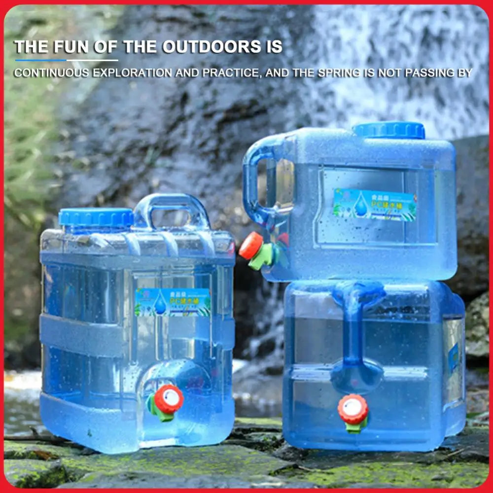 7.5/10/15L Camping Water Container Portable Pure Water Tanks Food Grade Large-Capacity with Faucet Outdoor Supplies