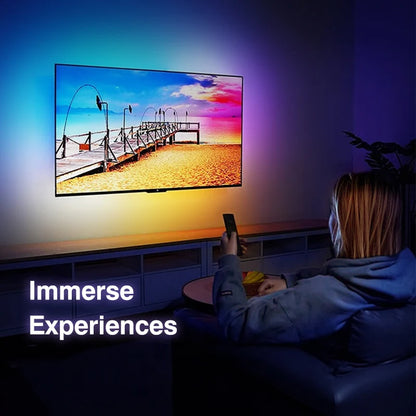 Ambient LED TV Backlights 4K Device Box Tape Screen Color Sync No Wi-Fi  No APP TV LED Strip Lights Kits RGB TV Led Backlights
