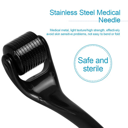 DRS 540 Dermaroller Facial Skin Care Titanium Derma Roller Micro Needle Roller for Hair Regrowth Beard Growth Face Beauty Device