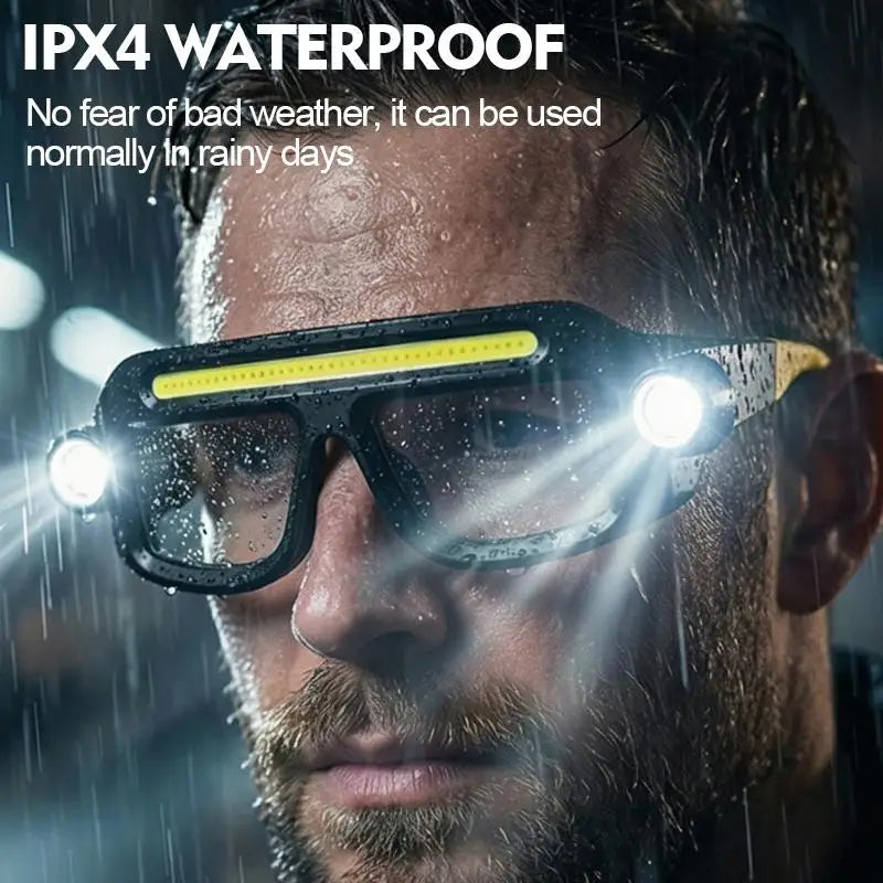 New XTE COB LED Rechargeable Multifunctional Glasses Light Waterproof Free Adjustment Angle Lightweight Glasses Lamp
