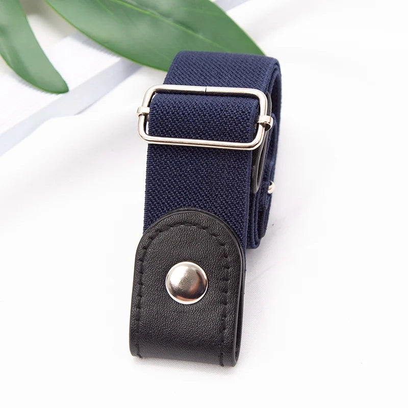 New Adjustable Belts for Women Buckle-Free Waist Jeans Pants No Buckle Stretch Elastic Waist Men Canvas Belt Lazy Invisible Belt