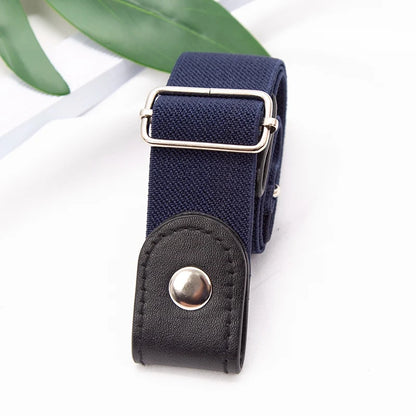 New Adjustable Belts for Women Buckle-Free Waist Jeans Pants No Buckle Stretch Elastic Waist Men Canvas Belt Lazy Invisible Belt