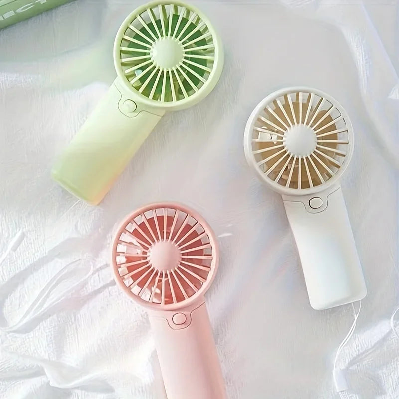 2025 Cute Mini Fan Portable Handheld Fan Lightweight Handy Fan Pocket Size Low Noise Small Electric Fan Student Gift Outdoor Fan