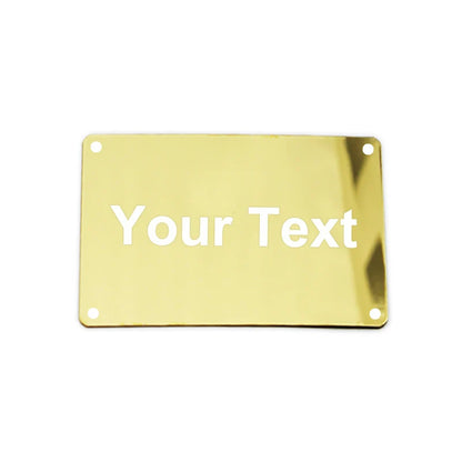 Customizable Brooches Pin Personalized Engraved Text Logo Business ID Plate Steel Metal Tag Address Plaque House Door Number