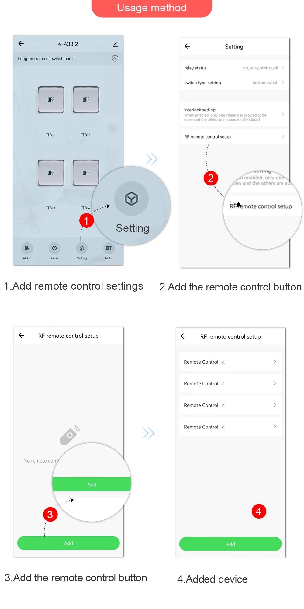 Tuya / Ewelink 4CH WiFi / Zigbee Smart Relay Switch Module 4 Channel AC DC 7-32V 85-250V RF433 Receiver for Alexa Google Home