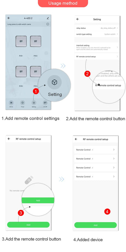 Tuya / Ewelink 4CH WiFi / Zigbee Smart Relay Switch Module 4 Channel AC DC 7-32V 85-250V RF433 Receiver for Alexa Google Home