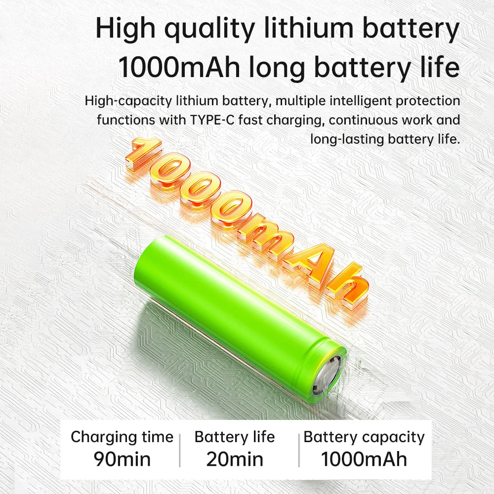 Wireless USB Soldering Iron Kit Replaceable C200S Tip 5-Gear 260-420℃ Auto Sleep Mode 1000mAh Type-C Rechargeable Welding Tool