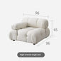 Any Size Custom Cream Teddy Fabric Modular Sofa Combine Modules High Elastic Latex Foam Fill Nordic Minimalist Living Room Sofa