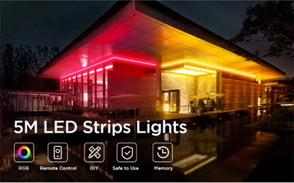 5M USB Led Strip Lights RGB 2835 60 LED Bluetooth APP Control Luces Led Flexible Diode Decoration For Living Room Lamp Ribbon