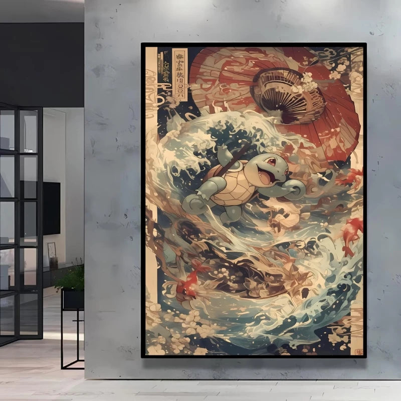 High Quality Pokemon Arcanine Pikachu Wall Painting with Unique Designs and Gorgeous Colors Adding A Touch of Brightness To Wall