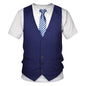 3D Printed Funny Fake Suit T Shirt Men's Tuxedo Tie Pattern Tops Summer Harajuku Loose T-Shirts Short Sleeves Round Neck Tees