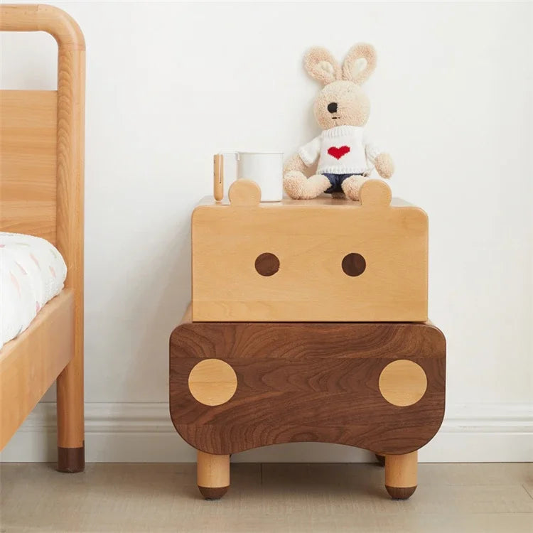 Solid Wood household Kindergarten Children's Bedside Table Apartment Dormitory Storage Cabinet Modern Kids Bedroom Nightstan