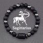12 Zodiac Constellation Signs Bracelets for Men Women Real Natural Tiger Eye Stone Bead Bracelet Leo Taurus Charm Couple Jewelry