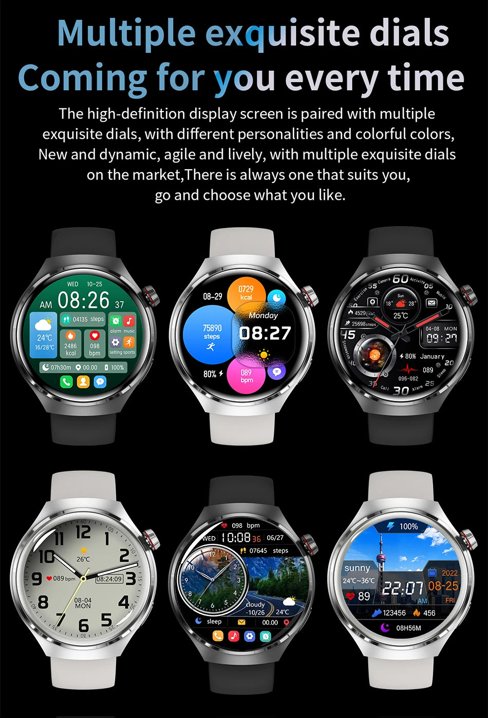LIGE Men's Smart Watch Outdoor Sports Watches Heart Rate Blood Oxygen Monitoring Motion Trajectory Bluetooth Call Smartwatch