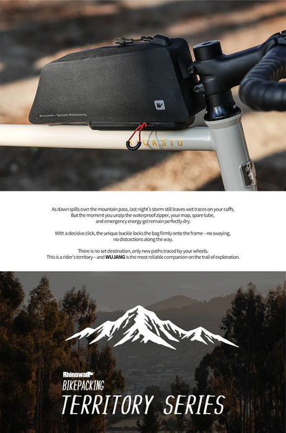 Rhinowalk Bicycle Front Top Tube Bag With Quick Release System & Internal Support Panel Waterproof Bike Cycling Frame Pack