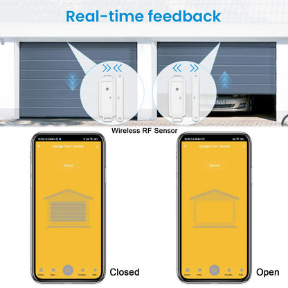 Tuya Smart Life Garage Door Wireless Door Sensor Opener Controller Contacts USB Charger Remote Control Google Assistant Alexa