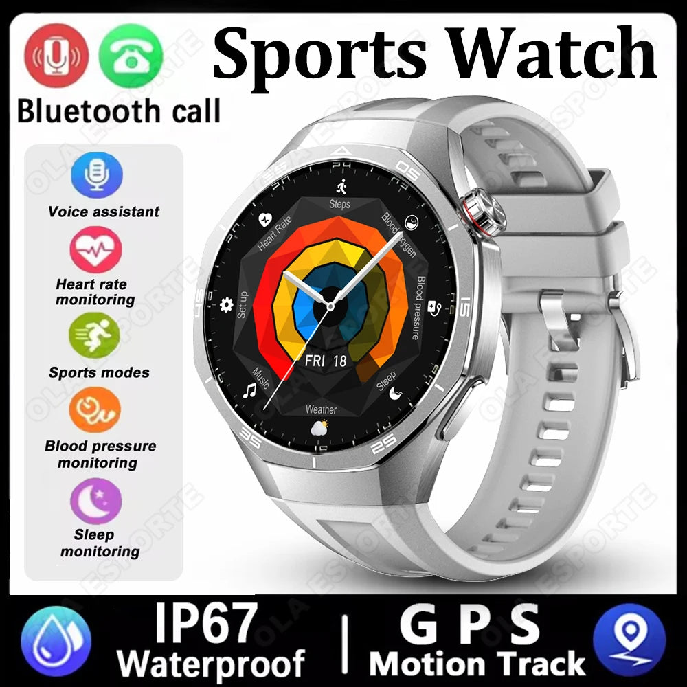 2026 Sports Watch 5 Pro GPS Track Smart Watches Men 1.52"AMOLED Full Touch Screen Waterproof Bluetooth Talk Smart Bracelet Hw12