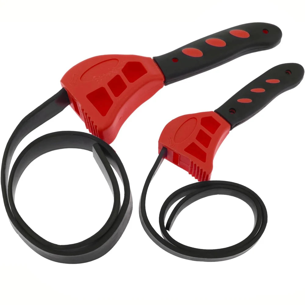 6inch Multifunctional Belt Wrench Oil Filter Puller Strap Spanner Chain Wrench Strap Opener Adjustable Disassembly Tool