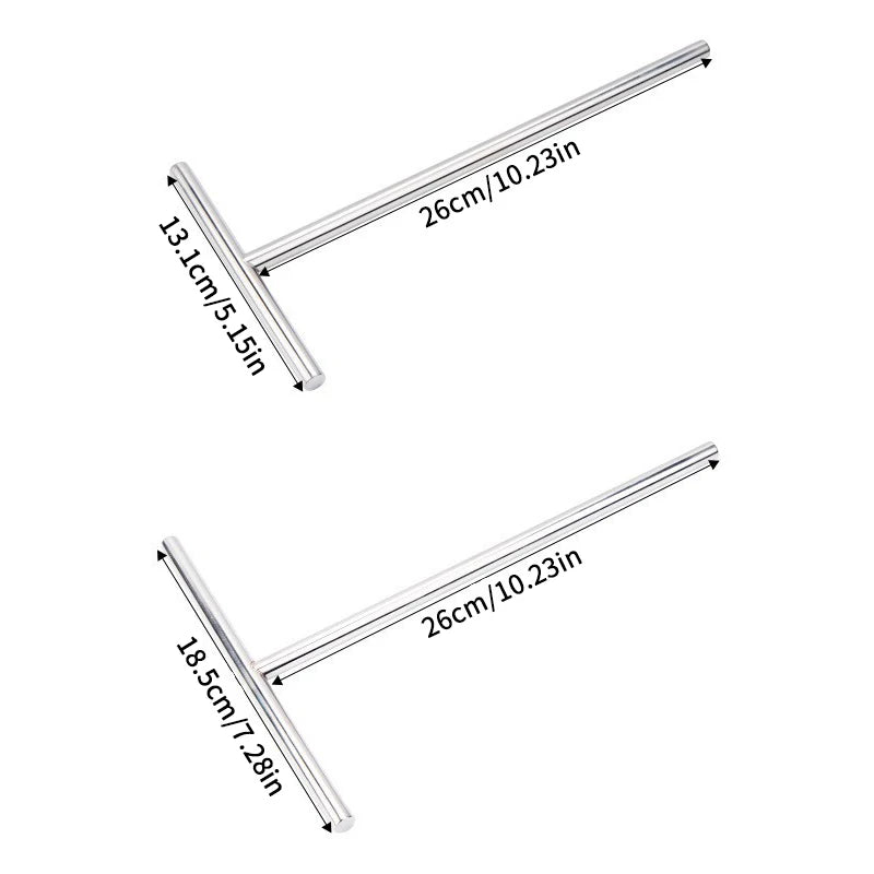 Stainless Steel Crepe Spatula Spreader Pancake T Maker Tool Turner Utensils Cake Shape Rake Pan Making Kit Stick Icing Brownie