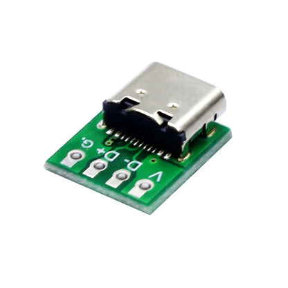 USB 3.1 Type-C 16 Pin Test Breakout Board Full Pinout Socket for Diagnosis Data Cable Repair Prototyping Electronics Arduino NFC