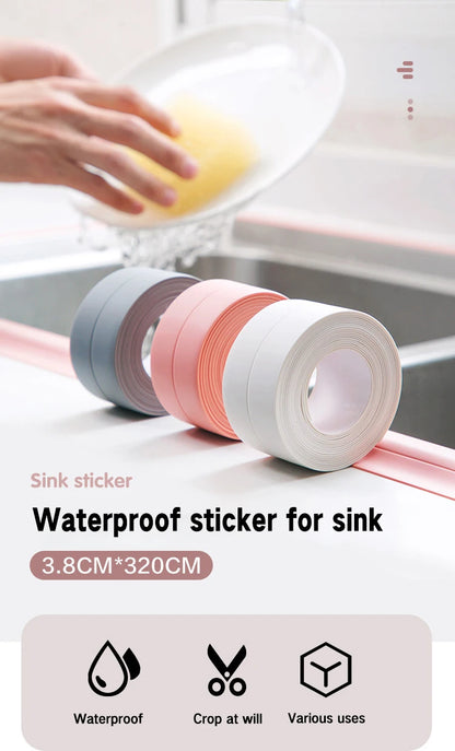 Sealing Tape For Bathroom Kitchen Accessories Shower Bathtub Caulk Strip Self Adhesive Waterproof Wall Sticker Sink Edge Tape