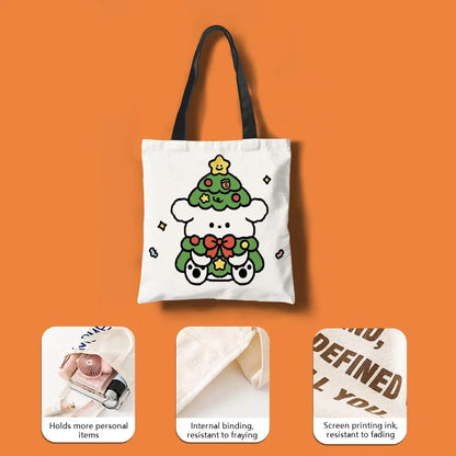Fashion T-TED B-BAKERs Storage Bags Canvas Double-Sided Print Fashion Shoulder Tote Shopping Bag Gift Eco Handbags