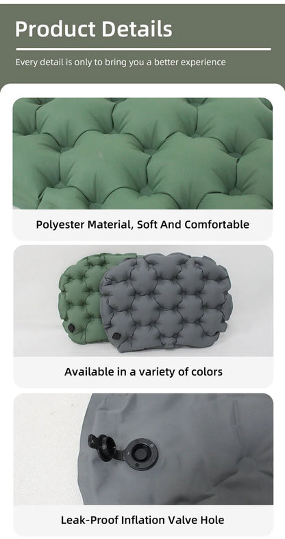Portable Inflatable Outdoor Moisture-Proof Seat Cushion Travel Camping Sitting Pad Foldable Mattress Seat for Home Office