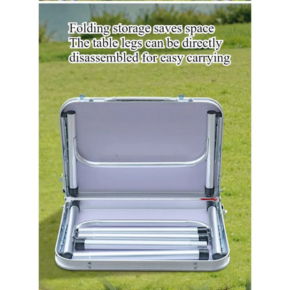 Outdoor camping leisure folding table beach party picnic barbecue height adjustable aluminum alloy lightweight foldable table