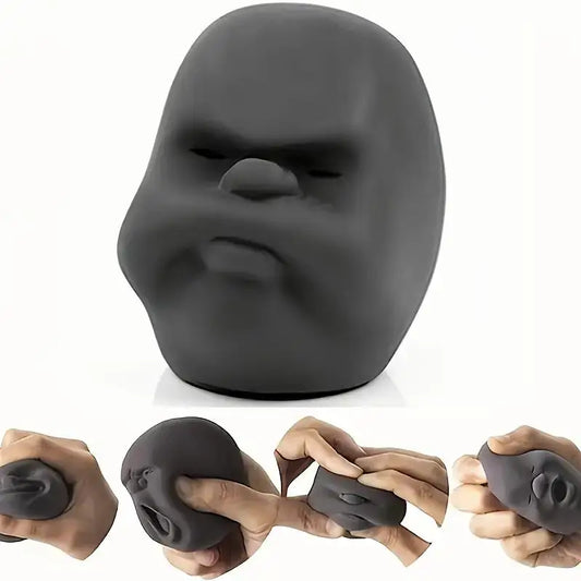 1 Pc Fun Simulated Human Face Emotion Ball, Fidget Toy Decompression Squeeze Ball Stress Toy for Kids and Adults