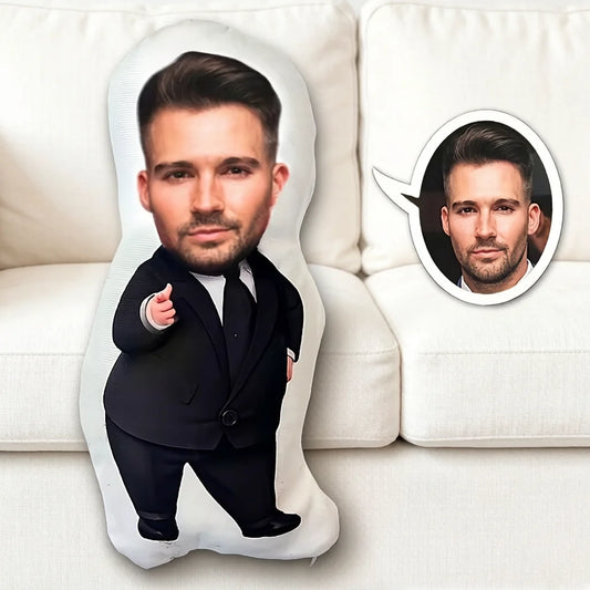 Customized Photo Plush Pillow - Personalized Gift, Soft Fabric Sofa Cushion, Perfect for Home Decoration, Perfect for Birthdays