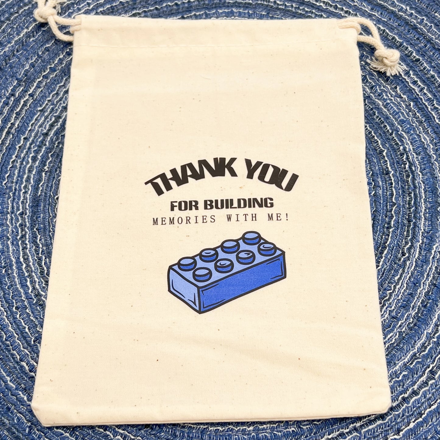 5pcs thank you For Building Memories with me Bags boy girl Birthday Party decoration gift Children's birthday bag