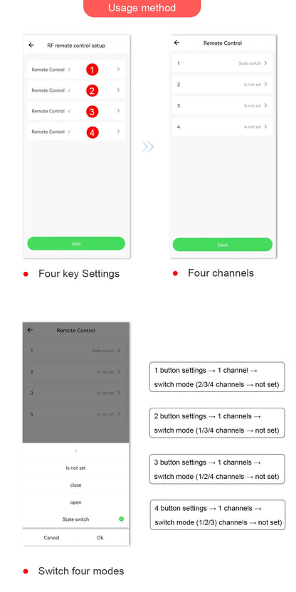 4CH Wifi Relay Smart Wireless Switch Module 4 Channel 7-32V 85-250V 220V 110V 2200W RF433 4 Way Receiver Works with Tuya Alexa