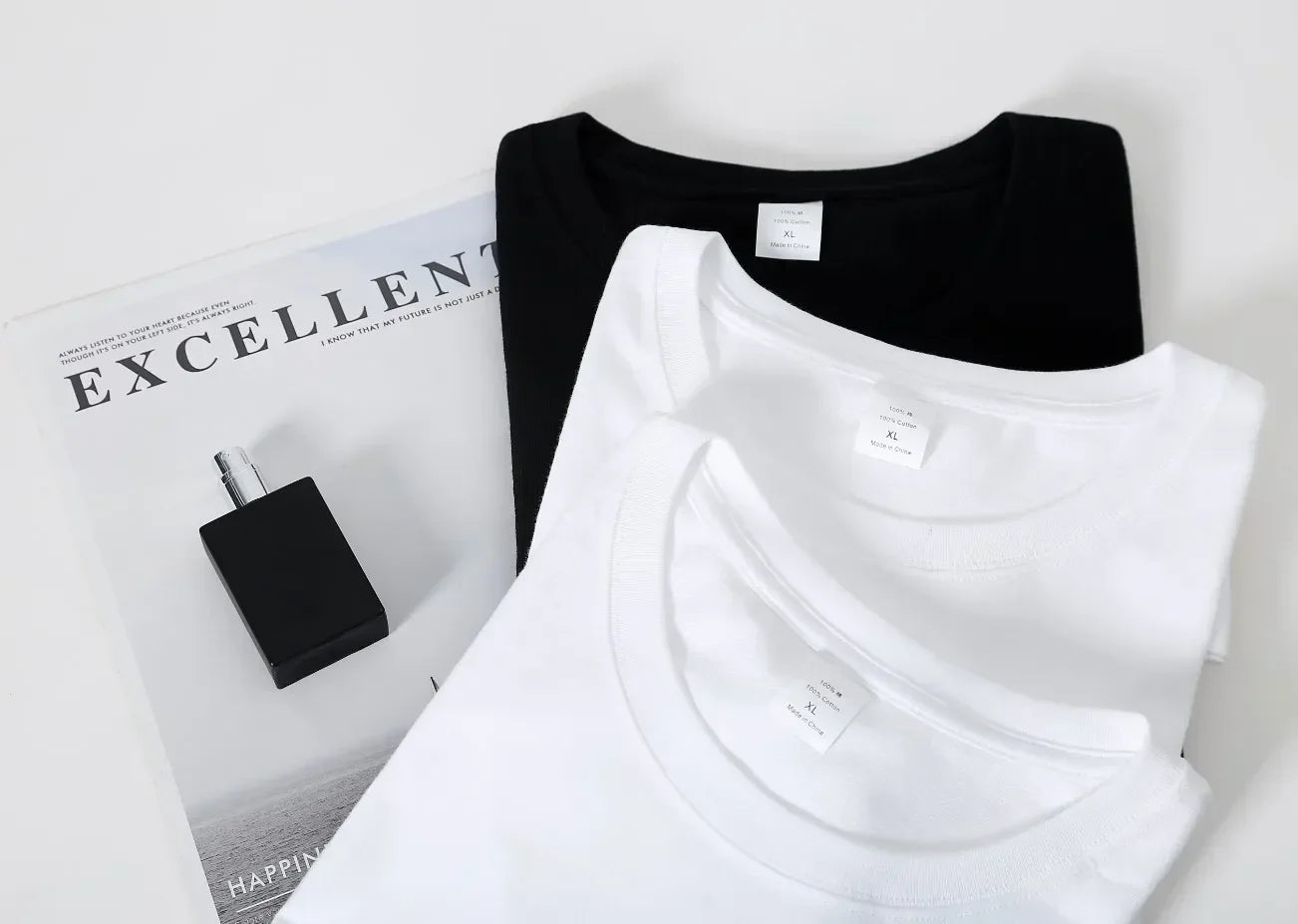 Summer Male Casual White T Shirt Minimalist Cheers Clinking Champagne Cups Print Soft Cotton Short Sleeve Celebration Top