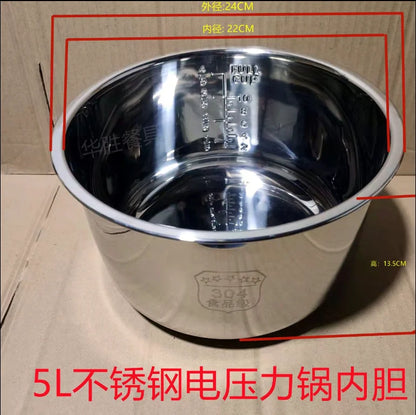 Electric pressure cooker liner stainless steel 304 non-stick pan universal old-fashioned rice cooker lining