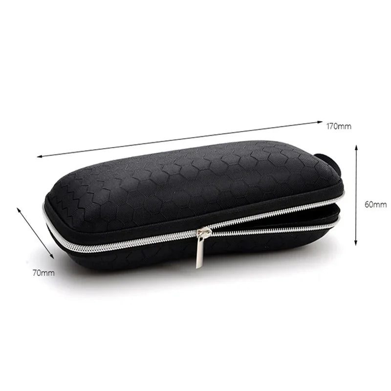 Portable Glasses Case For Women Men Sunglasses Box With Lanyard Zipper Eyeglass Case Cover Protector