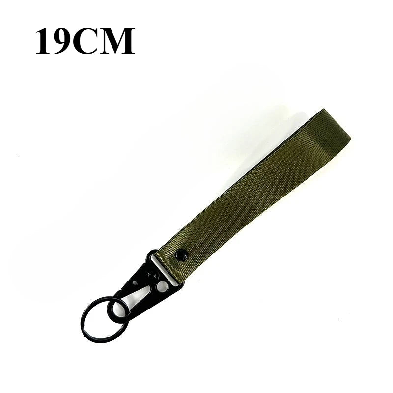 Custom Logo Ribbon Fabric Keychain for Motorcycle Personalize Eagle Beak Motor Car Key Chain Ring Men’s Women’s Webbing Keyring