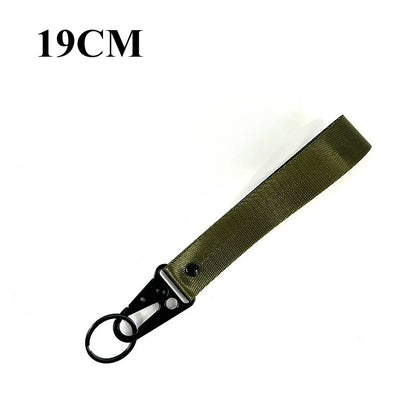Custom Logo Ribbon Fabric Keychain for Motorcycle Personalize Eagle Beak Motor Car Key Chain Ring Men’s Women’s Webbing Keyring