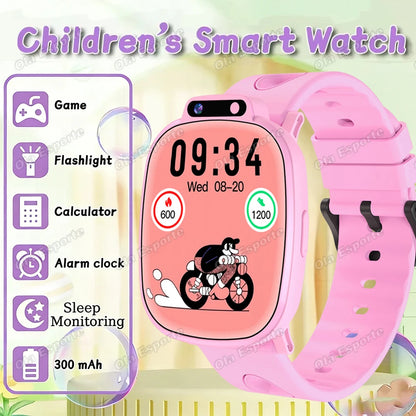 Children's Smart Watch 2026 Camera LED Flashlight Fun Games Stopwatch Calculator Alarm Reminders Boys and Girls Smartwatch HW12