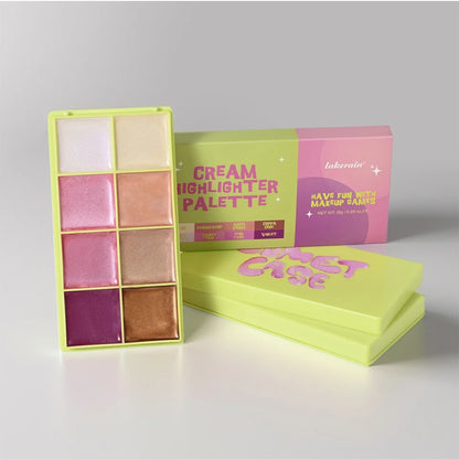 Curve Case Cream Eyebrow Cream Blush Highlighter Palette Matte Shimmer Finishes Shadow Tones Long-Lasting Cosmetics