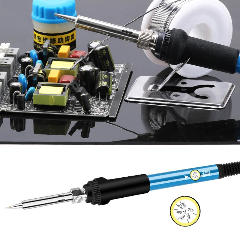 EU/US Solder Solder Iron Repair Soldering 220V/110V Electric Tool 60W Nib Heating Adjustable Welding Tin Temperature/Solder wire
