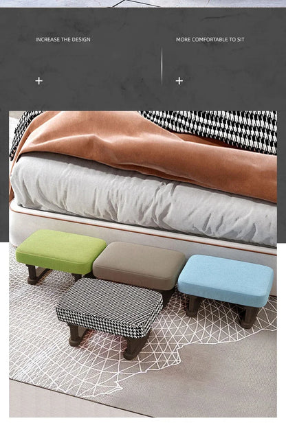 Creative Small Wood Chair Household Shoe Changing Stool Ins Sofa Living Room Foot Rest Stool Tea Table Children Bathroom Footsto