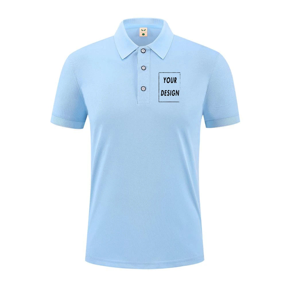 2025 Summer Causal Polo Shirt Custom Logo Printed Text Picture Brand Embroidery Personal Design Breathable Men And WomenTops