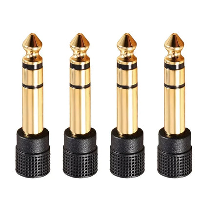 2/4/8Pcs Gold Plated 6.35mm Male Plug to 3.5mm Female Connector Stereo Plug for Microphone Headphone Audio Speaker Adapter