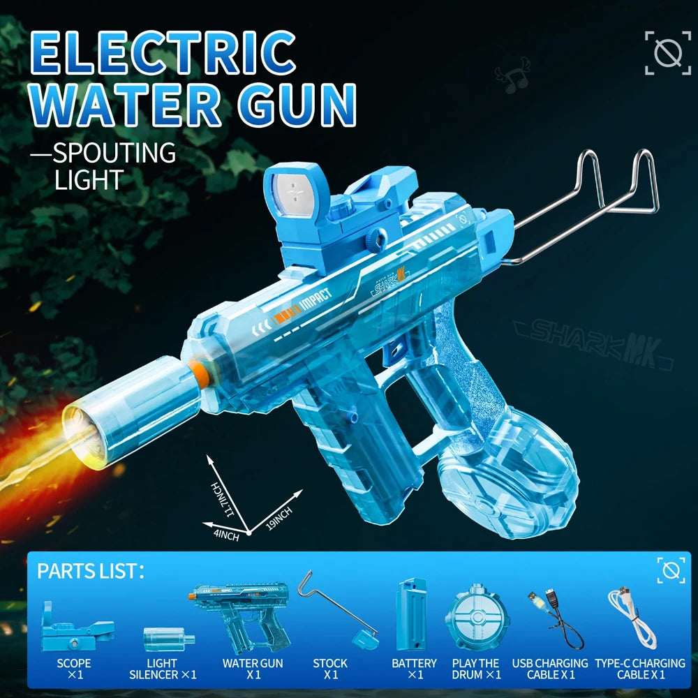 2026 Electric Automatic Submachine M416 Water Gun Summer Outdoor Beach Firing Shooting Game Water Fight Toy for Children Gifts