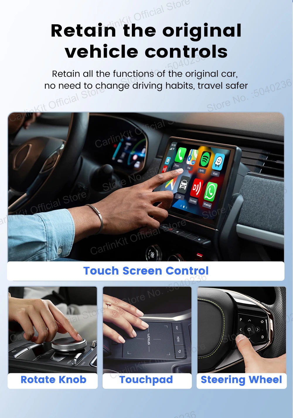 Baidu CarLife CarlinKit Wired To Wireless CarPlay Wireless Android Auto Adapter WiFi Bluetooth Auto Connection 2-In-1 Smart Box